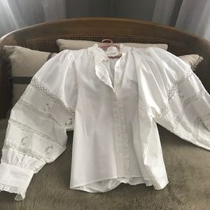 white cotton blouse